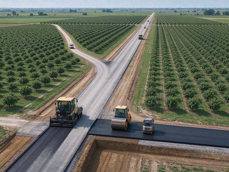 Farm roads and orchard tracks